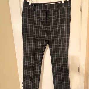 Ann Taylor Black Plaid Dress Pants